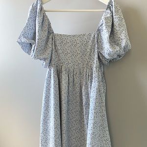Blue floral babydoll dress from Morning Lavender, never worn